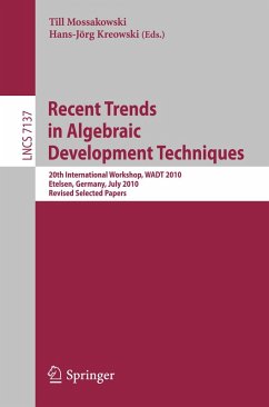 Recent Trends in Algebraic Development Techniques (eBook, PDF)