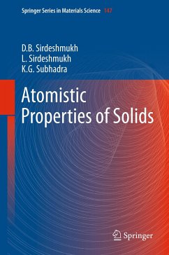 Atomistic Properties of Solids (eBook, PDF) - Sirdeshmukh, Dinker B.; Sirdeshmukh, Lalitha; Subhadra, K.G.
