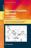 Algorithmic Probability and Friends. Bayesian Prediction and Artificial Intelligence (eBook, PDF)