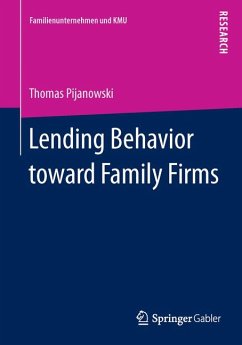 Lending Behavior toward Family Firms (eBook, PDF) - Pijanowski, Thomas