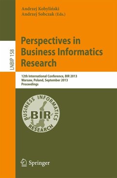 Perspectives in Business Informatics Research (eBook, PDF)