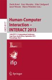 Human-Computer Interaction -- INTERACT 2013 (eBook, PDF)