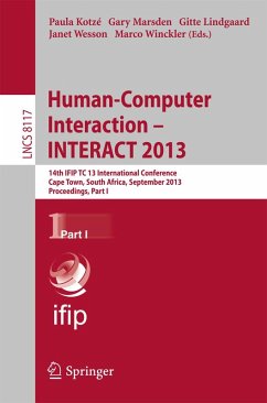 Human-Computer Interaction -- INTERACT 2013 (eBook, PDF)