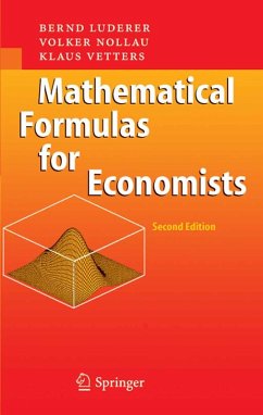 Mathematical Formulas for Economists (eBook, PDF) - Luderer, Bernd; Nollau, Volker; Vetters, Klaus