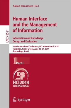 Human Interface and the Management of Information. Information and Knowledge Design and Evaluation (eBook, PDF)