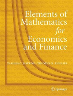Elements of Mathematics for Economics and Finance (eBook, PDF) - Mavron, Vassilis C.; Phillips, Timothy N.