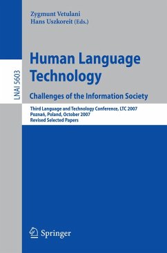 Human Language Technology. Challenges of the Information Society (eBook, PDF)