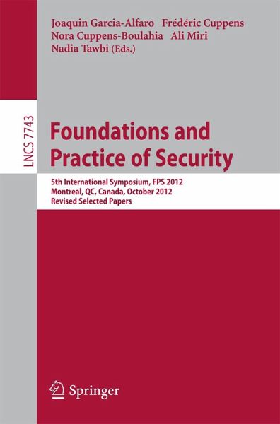 Foundations and Practice of Security (eBook, PDF)
