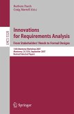 Innovations for Requirement Analysis. From Stakeholders' Needs to Formal Designs (eBook, PDF)