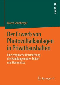 Der Erwerb von Photovoltaikanlagen in Privathaushalten (eBook, PDF) - Sonnberger, Marco