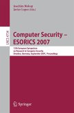 Computer Security - ESORICS 2007 (eBook, PDF)