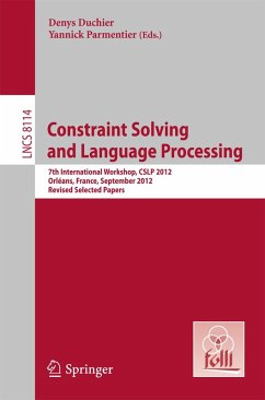 Constraint Solving and Language Processing (eBook, PDF)