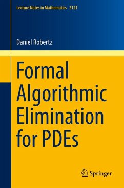 Cover Formal Algorithmic Elimination for PDEs (eBook, PDF)
