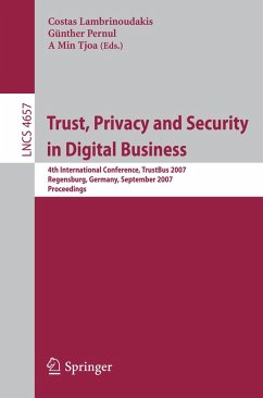 Trust, Privacy and Security in Digital Business (eBook, PDF)