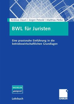 BWL für Juristen (eBook, PDF) - Daum, Andreas; Petzold, Jürgen; Pletke, Matthias
