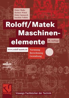 Roloff/Matek Maschinenelemente (eBook, PDF) - Muhs, Dieter; Wittel, Herbert; Jannasch, Dieter; Voßiek, Joachim