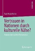 Cover Vertrauen in Nationen durch kulturelle Nähe? (eBook, PDF)