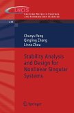 Stability Analysis and Design for Nonlinear Singular Systems (eBook, PDF)