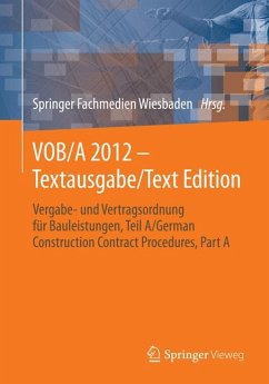 VOB/A 2012 - Textausgabe/Text Edition (eBook, PDF)