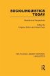 Sociolinguistics Today (RLE Linguistics... - Bild 1