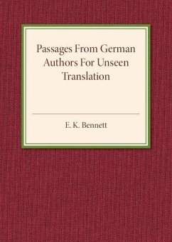 Cover Passages from German Authors for Unseen Translation