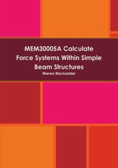 MEM30005A Calculate Force Systems Within Simple Beam Structures - Blackadder, Warren