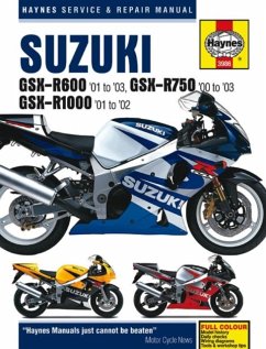 Suzuki GSX-R600 (01 - 03), GSX-R750 (00 - 03), GSX-R1000 (01 - 02) Haynes Repair Manual - Haynes Publishing