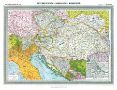 Hist. Karte: ÖSTERREICHISCH-UNGARISCHE MONARCHIE, um 1908 (gerollt) - Friedrich, Handtke
