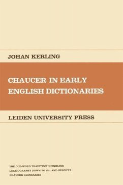 Cover Chaucer in Early English Dictionaries (eBook, PDF)