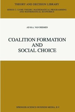 Coalition Formation and Social Choice (eBook, PDF) - Deemen, Ad M. A. van
