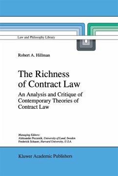 The Richness of Contract Law (eBook, PDF) - Hillman, R. A.