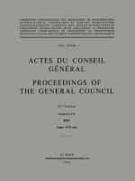 Actes du Conseil Général / Proceedings of the General Council (eBook, PDF)