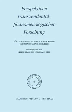 Perspektiven transzendentalphänomenologischer Forschung (eBook, PDF)