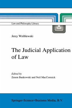 The Judicial Application of Law (eBook, PDF) - Wróblewski, Jerzy