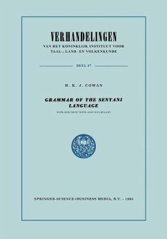 Grammar of the Sentani Language (eBook, PDF) - Cowan, Hendrik Karel Jan