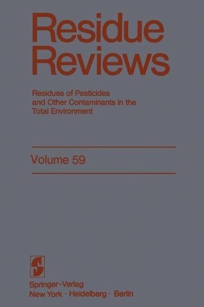 Residue Reviews (eBook, PDF)