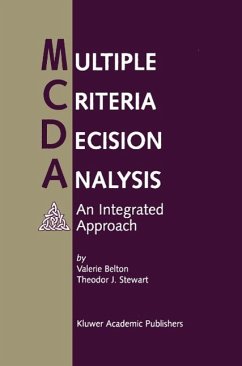 Multiple Criteria Decision Analysis (eBook, PDF) - Belton, Valerie; Stewart, Theodor