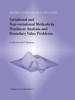 Variational and Non-variational Methods in Nonlinear Analysis and Boundary Value Problems (eBook, PDF) - Motreanu, Dumitru; Radulescu, Vicentiu D.