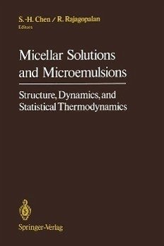Cover Micellar Solutions and Microemulsions (eBook, PDF)