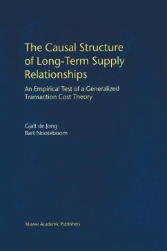 The Causal Structure of Long-Term Supply Relationships (eBook, PDF) - De Jong, Gjalt; Nooteboom, Bart