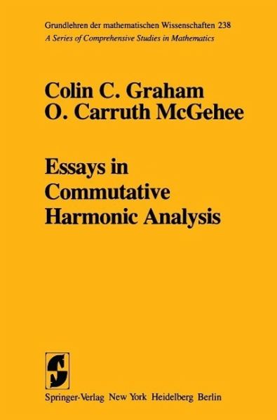 Essays in Commutative Harmonic Analysis (eBook, PDF)