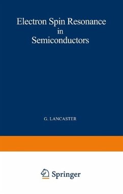 Electron Spin Resonance in Semiconductors (eBook, PDF) - Lancaster, Gordon
