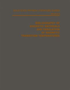 Bibliography of Magnetic Materials and Tabulation of Magnetic Transition Temperatures (eBook, PDF) - Connolly, T. F.
