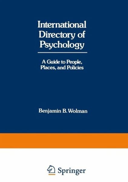 International Directory of Psychology (eBook, PDF) International Directory of Psychology (eBook, PDF)