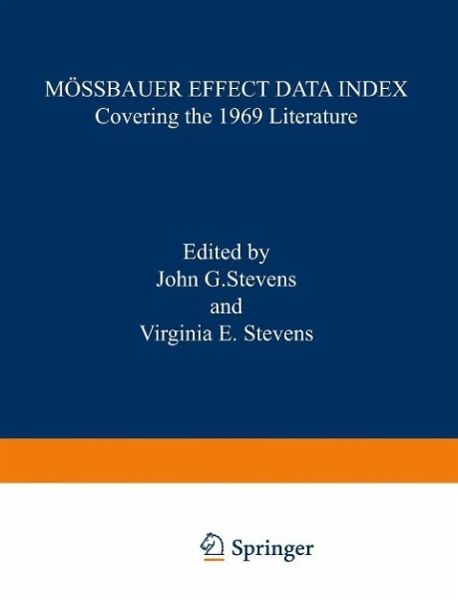 Mössbauer Effect Data Index (eBook, PDF) Mössbauer Effect Data Index (eBook, PDF)