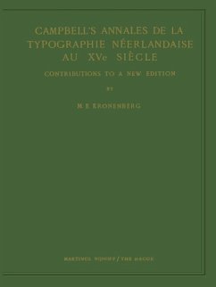 Campbell's Annales de la Typographie Néerlandaise Au XVe Siècle (eBook, PDF) - Kronenberg, M. E.