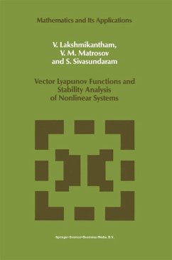 Vector Lyapunov Functions and Stability Analysis of Nonlinear Systems (eBook, PDF) - Lakshmikantham, V.; Matrosov, V. M.; Sivasundaram, S.