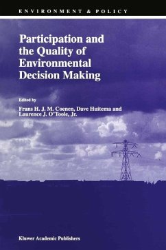 Participation and the Quality of Environmental Decision Making (eBook, PDF) Cover Participation and the Quality of Environmental Decision Making (eBook, PDF)