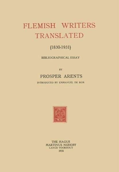 Flemish Writers Translated (1830-1931) (eBook, PDF)