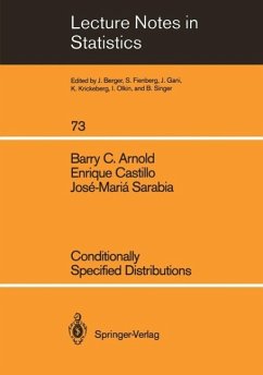 Conditionally Specified Distributions (eBook, PDF) - Arnold, Barry C.; Castillo, Enrique; Sarabia Alegria, Jose-Maria